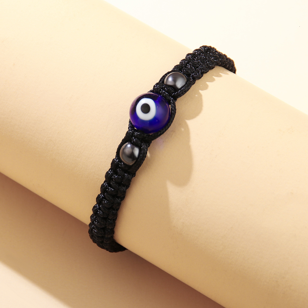 26 Letters Handmade Woven and White Double Heart Black Rope Couple Bracelet Jewelry ddmymoon