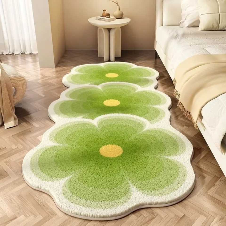 VIKAMA Soft Warm Bedside Floor Mat Long Mat Rug For Bedroom Washable Waterproof Carpet For Live Room Sofa Carpet Home Decoration C250913