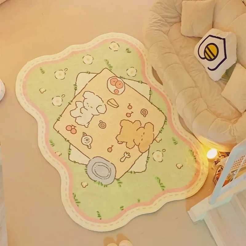 Cartoon Rabbit Carpet Bedroom Rugs Bed Blanket Girls Resistant Thickened Absorbent Antislip Water Absorb Flowers Floor Mat C250913