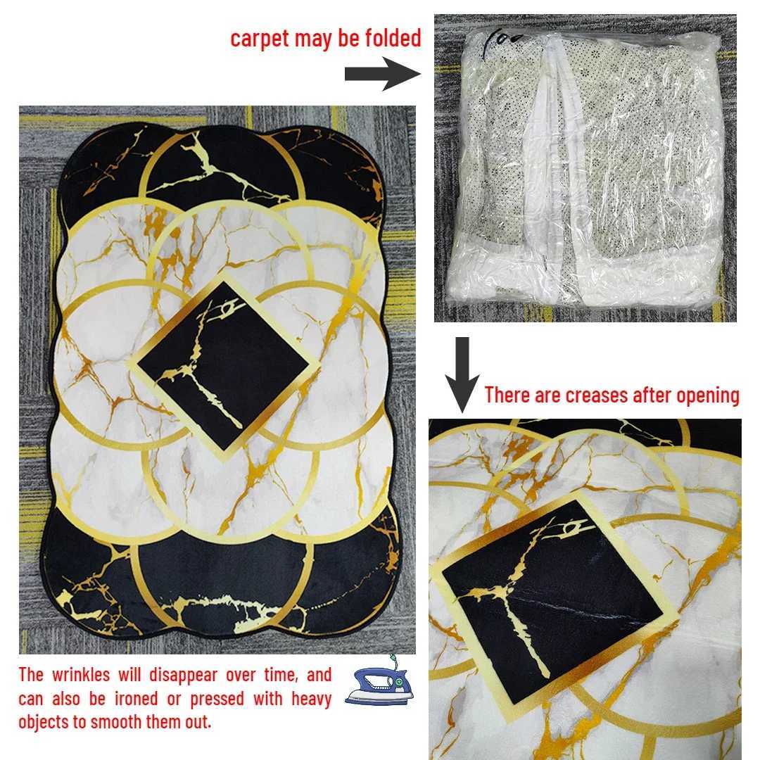 Specialshaped Luxury Gold Carpet Living Room Decoration Home Kids Bedroom Carpets Nonslip Washable Floor Mats Large Area Rug C250913