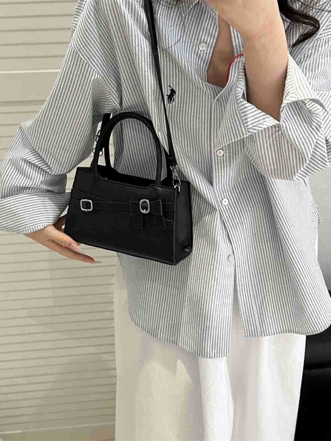 Womens PU Leather Shoulder Handbags Zipper Top Handle Crossbody Bags Elegant Square PursesW250913