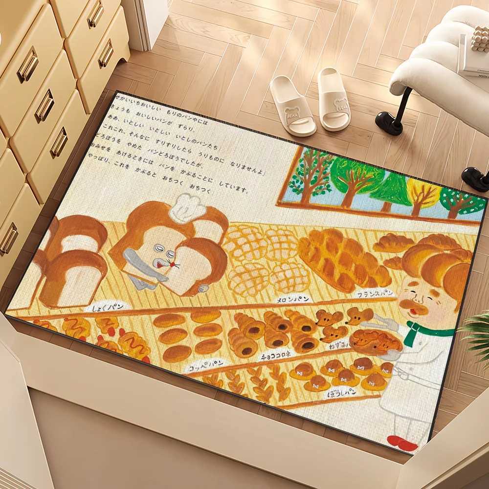 small Bread Bedside Kitchen Bath Living Home House Bedroom Floor Thief Mat Doormat Large Carpet Rug Cute Cartoon Decoration C250913