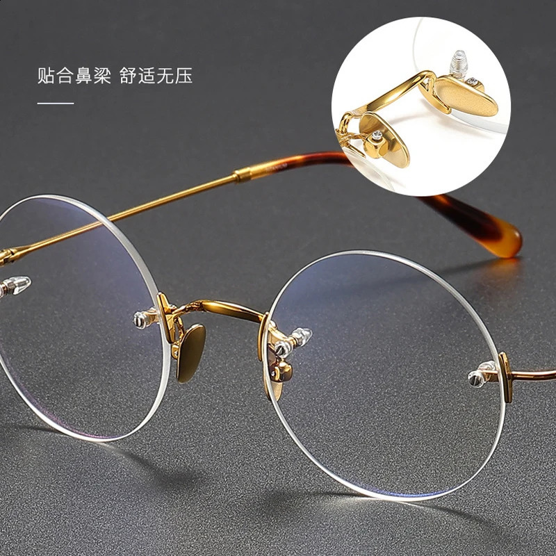 Top Quality Round Rimless Glasses Frame Men Women Vintage Simple Small Face Optical Eyeglass Prescription Eyewear 250912