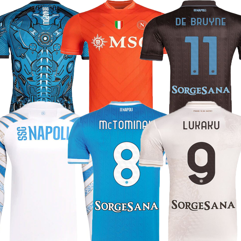 3XL 4XL 25 26 Retro HOME AWAY NAPOLI soccer jerseys Maglia Naples DE BRUYNE McTOMINAY KIDS 2025 2026 goalkeeper LOZANO Napoli Maillots de foot FOOTBALL SHIRT