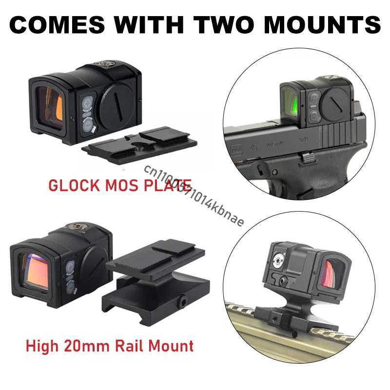 P2 Fully Enclosed Red Dot Sights Glock MOS Sight Pistol Handgun Optic Reflex Holographic Sight Rifle Scope Collimator 20mm RailW250913