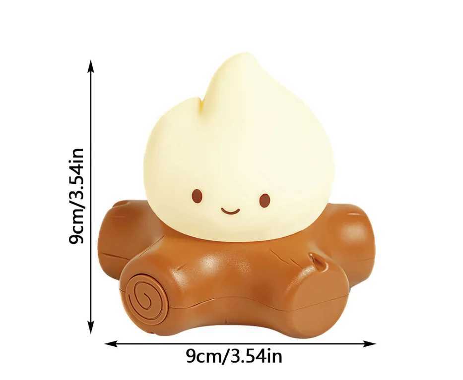 Flame Stump Night Light led lights for bedroom White Noise lamp Adjustable Light Rechargeable Warm Light Atmosphere Light Gifts C250913