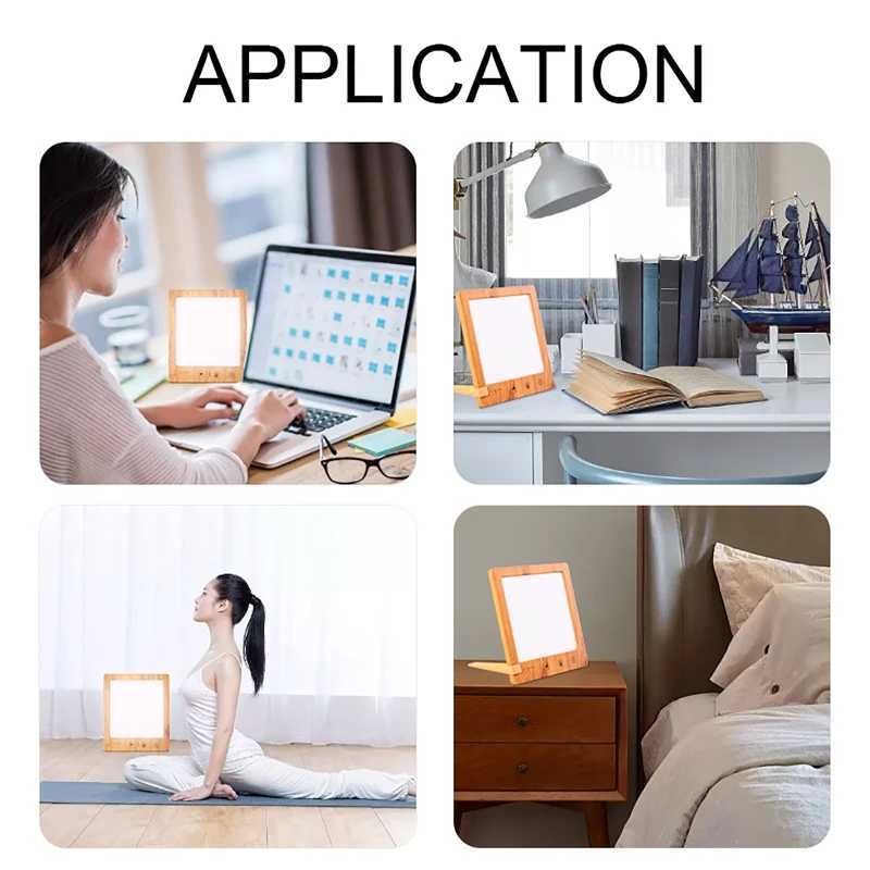 Sad Lamp Stepless Dimming Phototherapy Bionic Solar Light Touch Therapy Light Lamp Depression Antifatigue Lamp Timed Night Ligh C250913