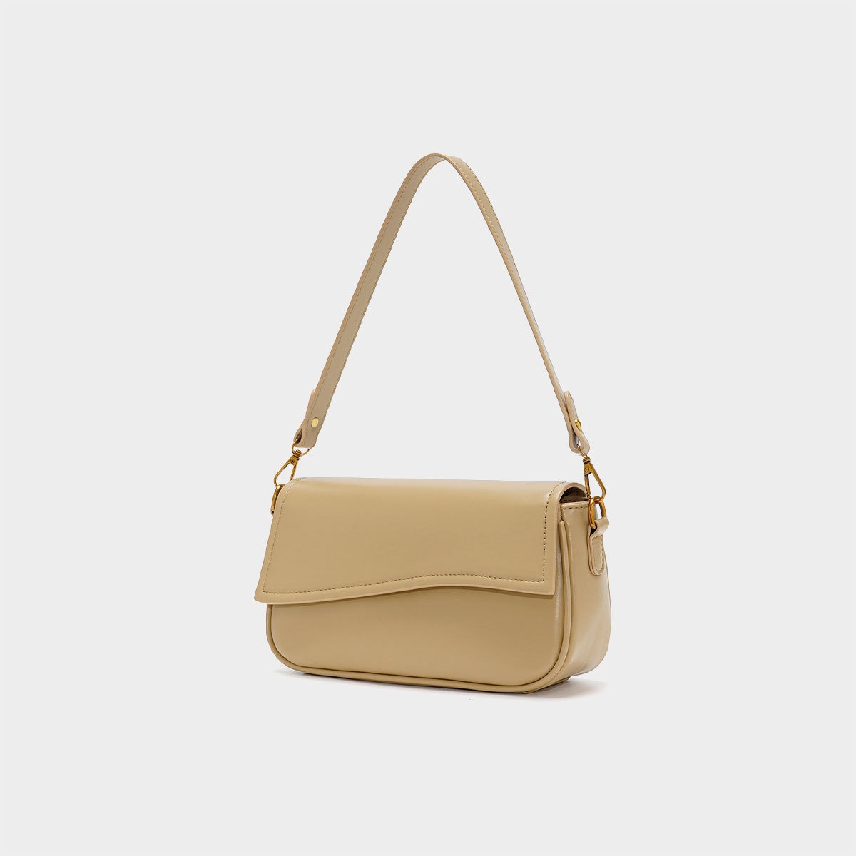 HERMIN 2025 new high-end underarm small square bag for women, one shoulder crossbody bag, light luxury retro flip cover commuting bag