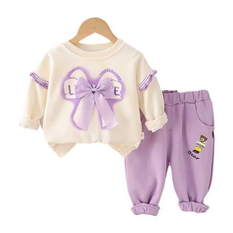 New Spring Autumn Baby Clothes Suit Children Girls Fashion TShirt Pants 2PcsSets Toddler Casual Sports Costume Kids Tracksuits C250913