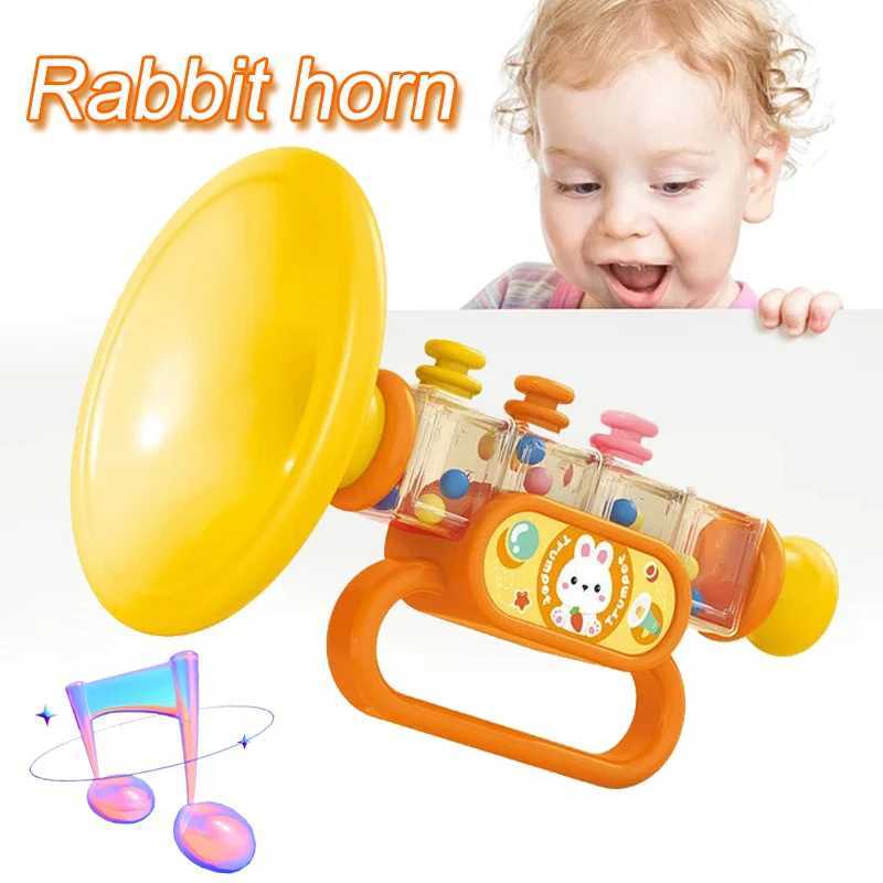 Cartoon Rabbit Trumpet Mini Multi Function Playable Musical Instrument Funny Early Educational Creative Learning Horn Toy Gift C250913