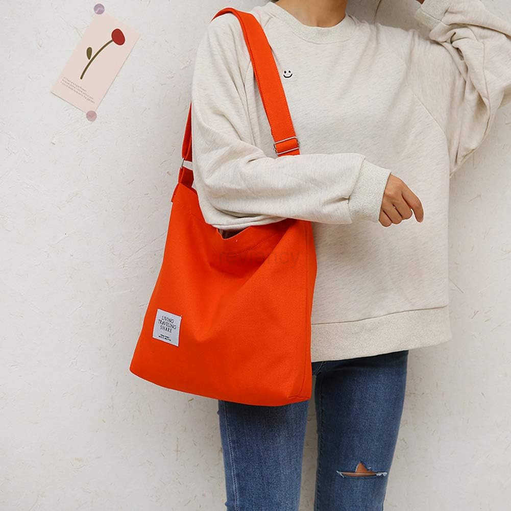 Womens Retro Large Size Canvas Shoulder Bag Hobo Crossbody Handbag Casual ToteW250912