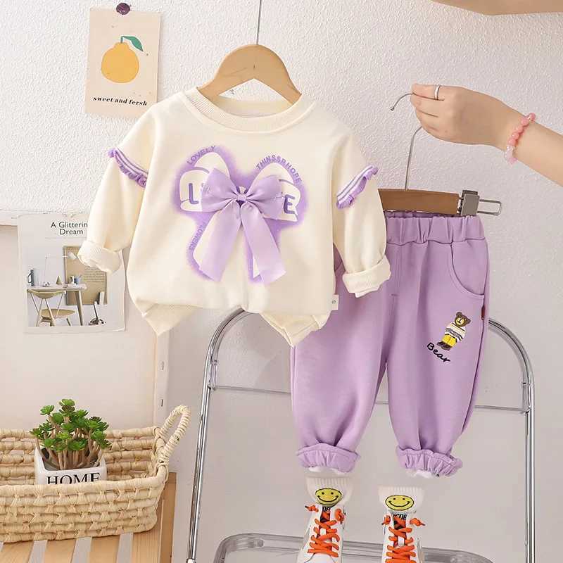 New Spring Autumn Baby Clothes Suit Children Girls Fashion TShirt Pants 2PcsSets Toddler Casual Sports Costume Kids Tracksuits C250913
