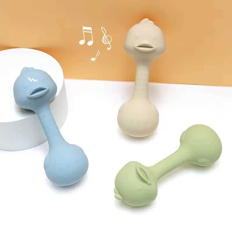 Silicone Baby Rattle Toys Easy To Grip Newborn Gift Cute Rabbit Sand Hammer Rattles Teething Toy for Infants Baby Stuff BPA Free C250913