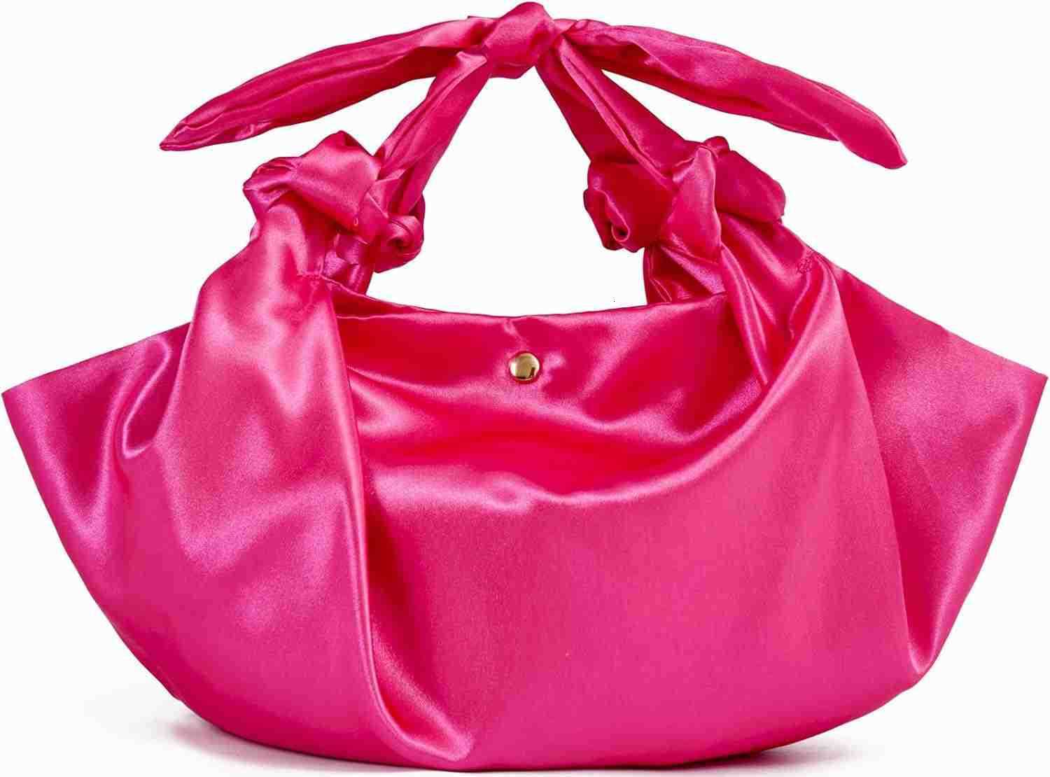 Clutch Purse with Knotsadjustable Silk Tophandle Knots Evening Bag for Women Wedding Party Pure handmade HandbagW250913