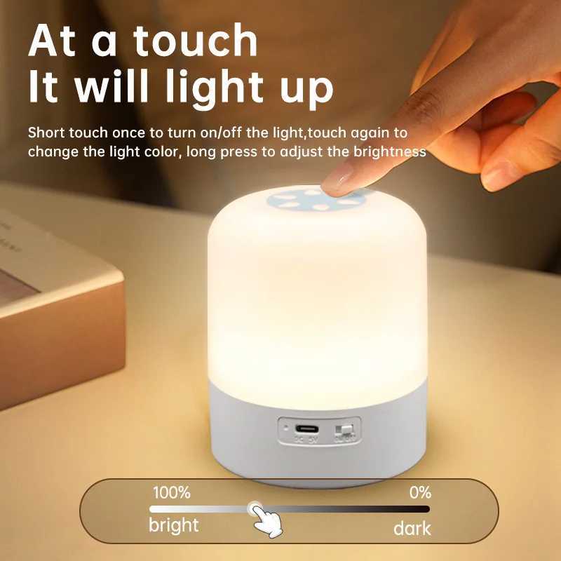 Touch night light Three kinds of light touch adjustment Soft light irradiation let you sleep comfortably C250913