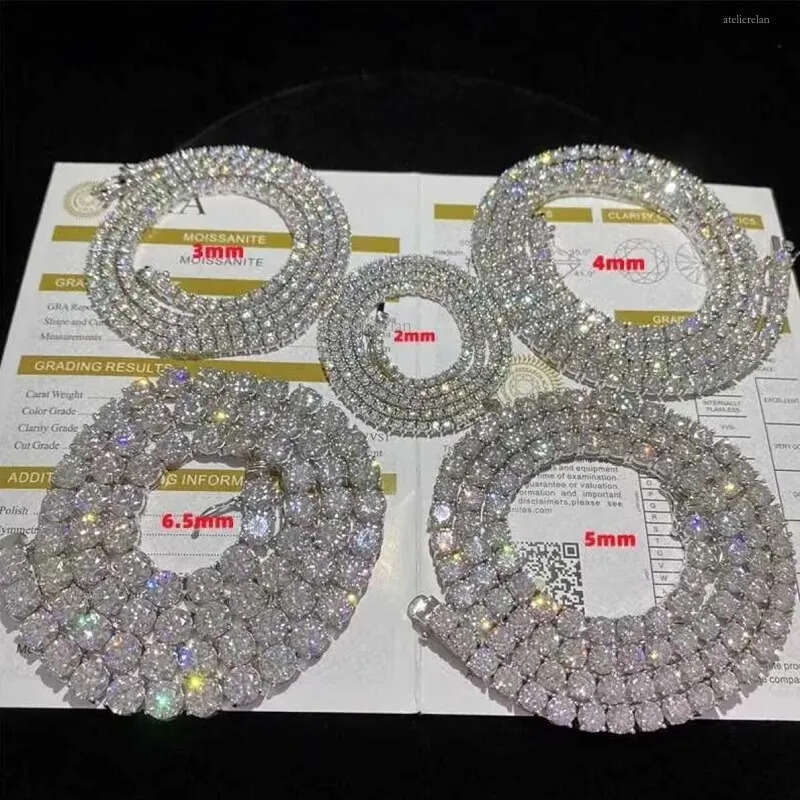 Diamond Mosanite Necklace Men and women Ice gold chain necklace Hip Hip jewelry Mossanite tennis necklace free delivery