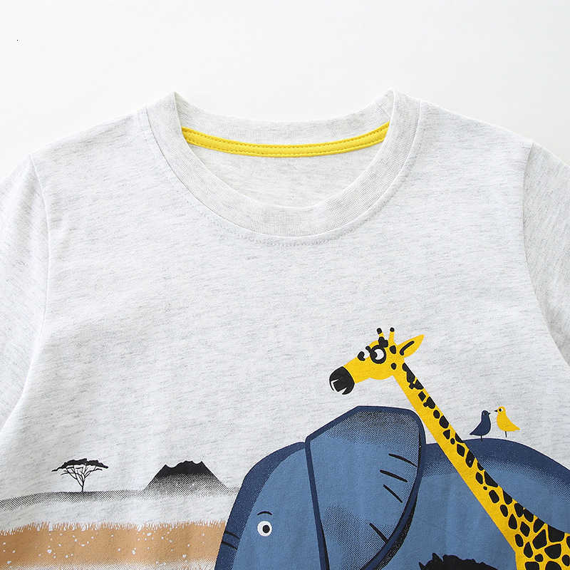Summer New Boys T-shirt Wind Cartoon Printed sweatshirts Children Round Neck Short Sleeve Tops