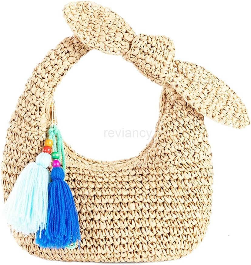 Straw Clutch Purse with Bow Top Handle Bag Summer Straw Handbag Beach Woven Evening Bag for Parties Wedding TravelW250913