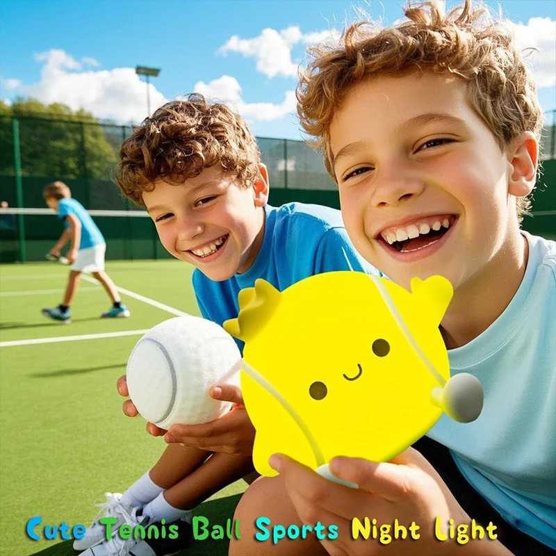Tennis Night LightLED Squishy Novelty Lamp2 Levels Dimmable Nursery Bedroom Nightlight for Kids Rechargeable Touch Lamps C250913