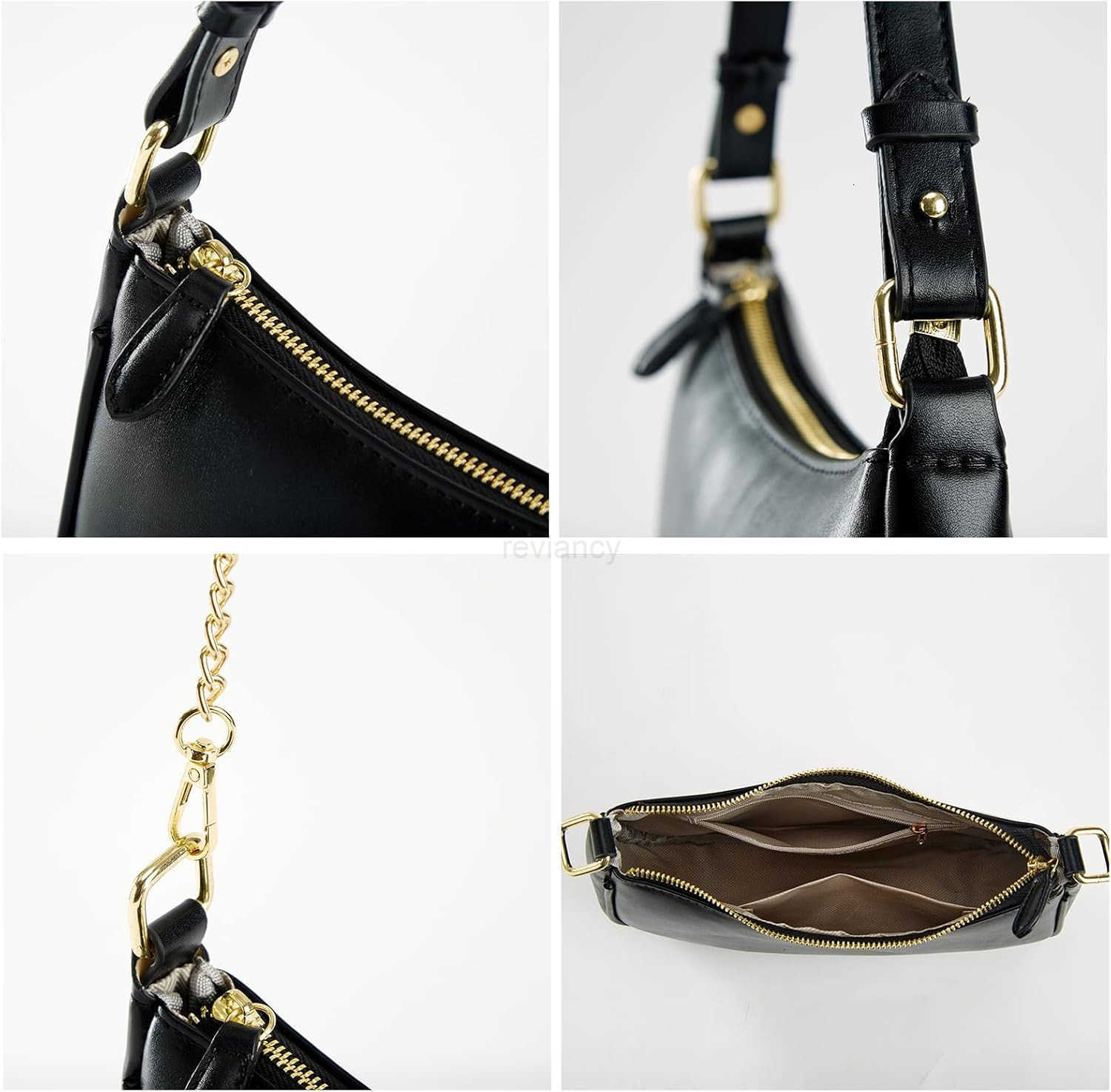 Shoulder Bags for Women Leather Hobo Sling Tote Handbag Retro Clutch Purse with 2 Removable Straps and Zipper ClosureW250913