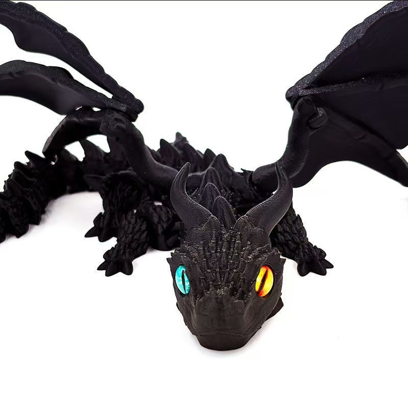 3D Printed Toothless Toy Doll: Articulated, Multi - colored Figurine Model
