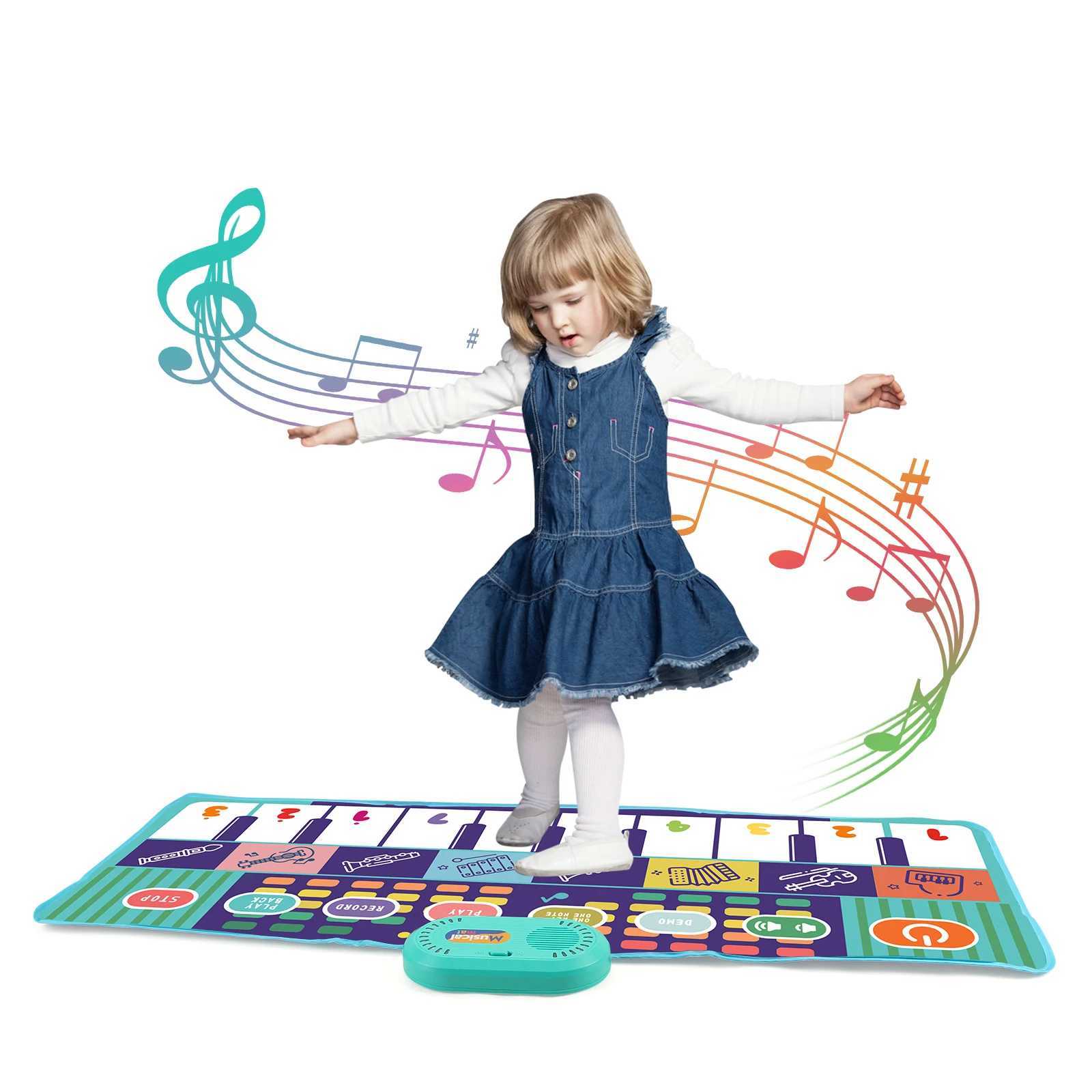 100x36cm Musical Piano Mat Floor Keyboard Musical Carpet Toddle Mat with 8 Instrument Sounds Baby Mat Educational Toys for Kids C250913