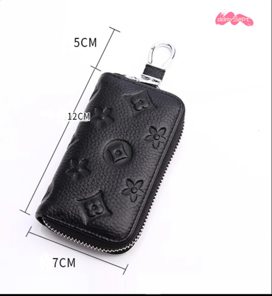 2025 Zipper Large Capacity Men Genuine Leather Multifunctional Practical Car Bag Cowhide Key Pouch 250818 ddmythur