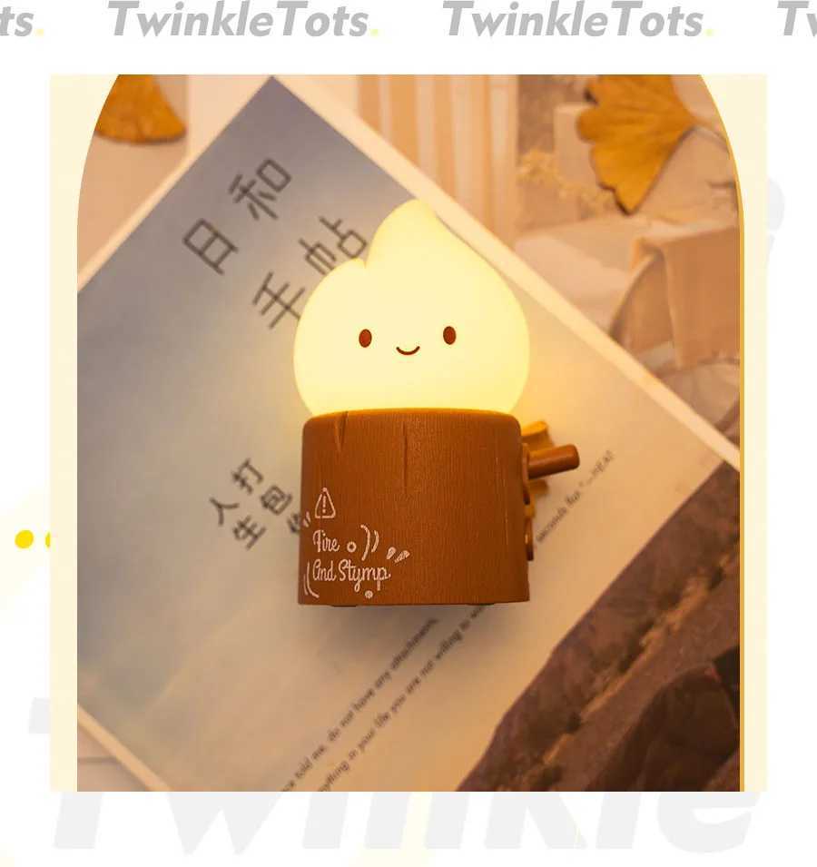 Flame Candle Night Lights USB Rechargeable Lighting Creative Bedside Room Decoration LED Lamp C250913