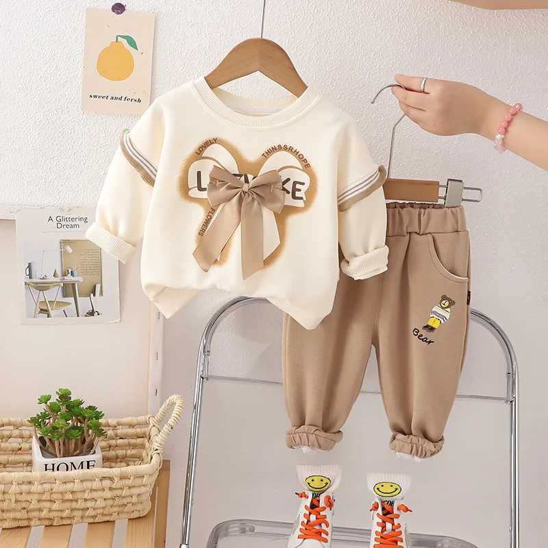 New Spring Autumn Baby Clothes Suit Children Girls Fashion TShirt Pants 2PcsSets Toddler Casual Sports Costume Kids Tracksuits C250913