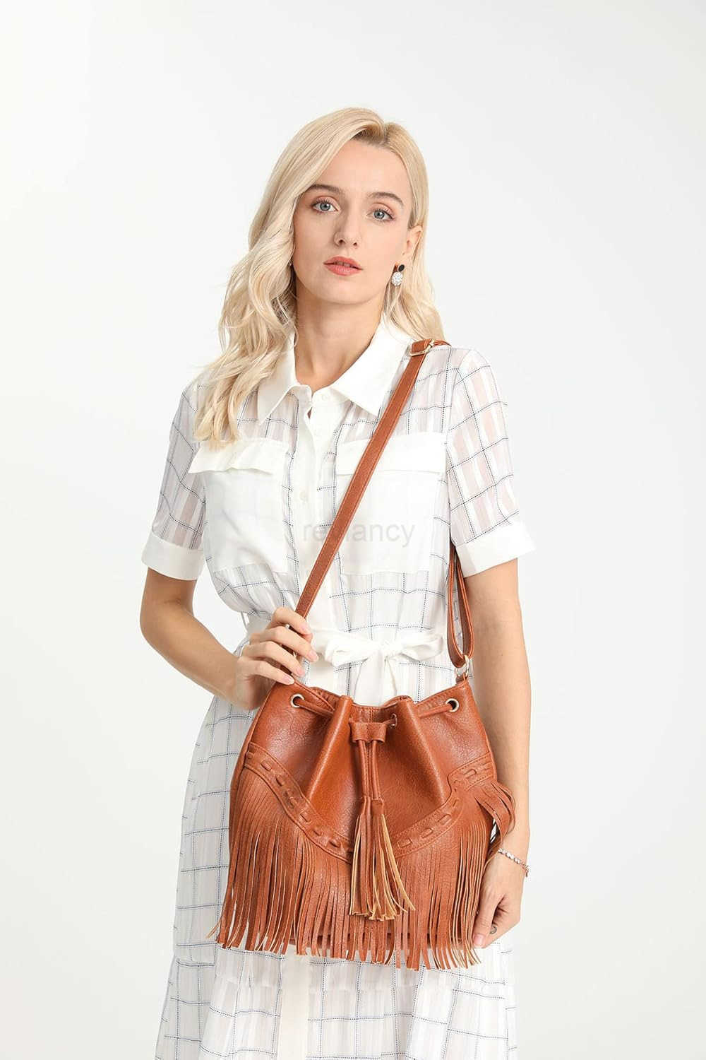 Bags for Women Crossbody Fringe Purses with Drawstring Ladies Tassel Hobo and Shoulder HandbagsW250913