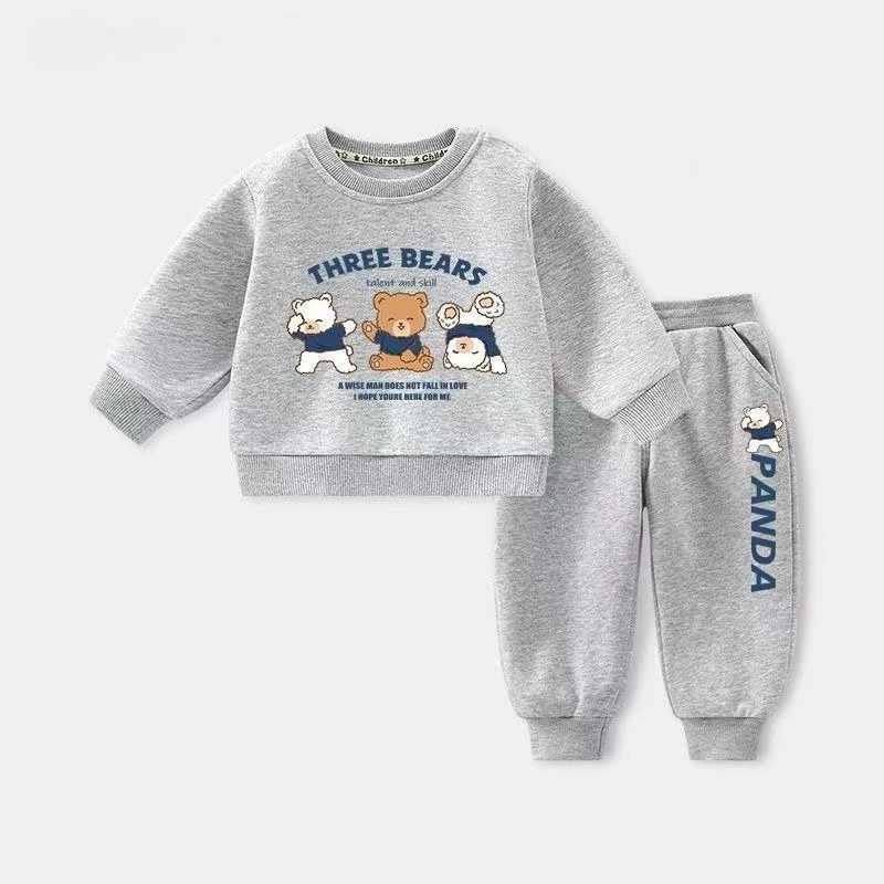 Baby Girl Clothes Set Autumn Kid Printed Sweatshirts Pullover Top and Pants 2pcs Suit Children Boys Fashion Tracksuits Outfits C2509131