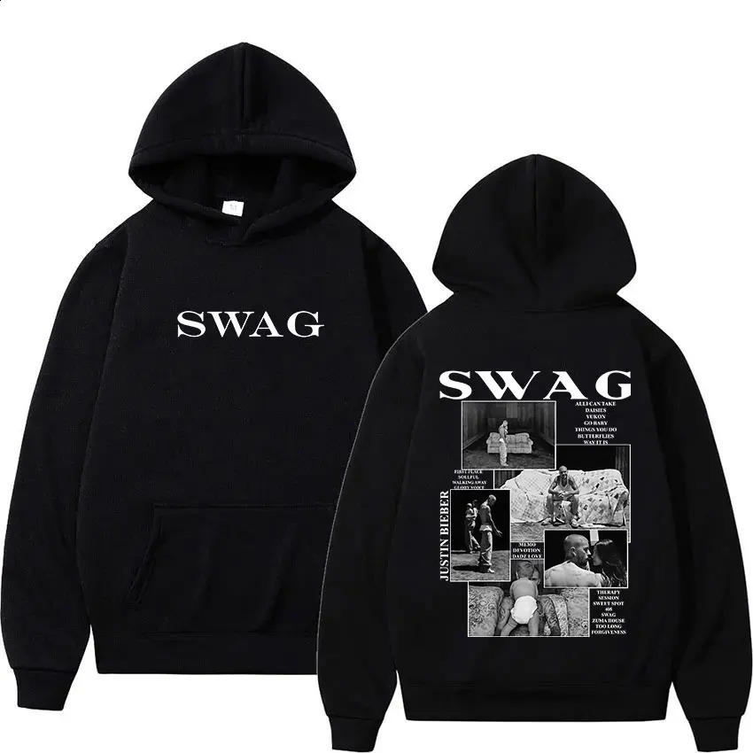 Justin Biebers SWAG Tour 2025 album Merch mens hoodie rock big size fashion hooded sweatshirt high quality 250912