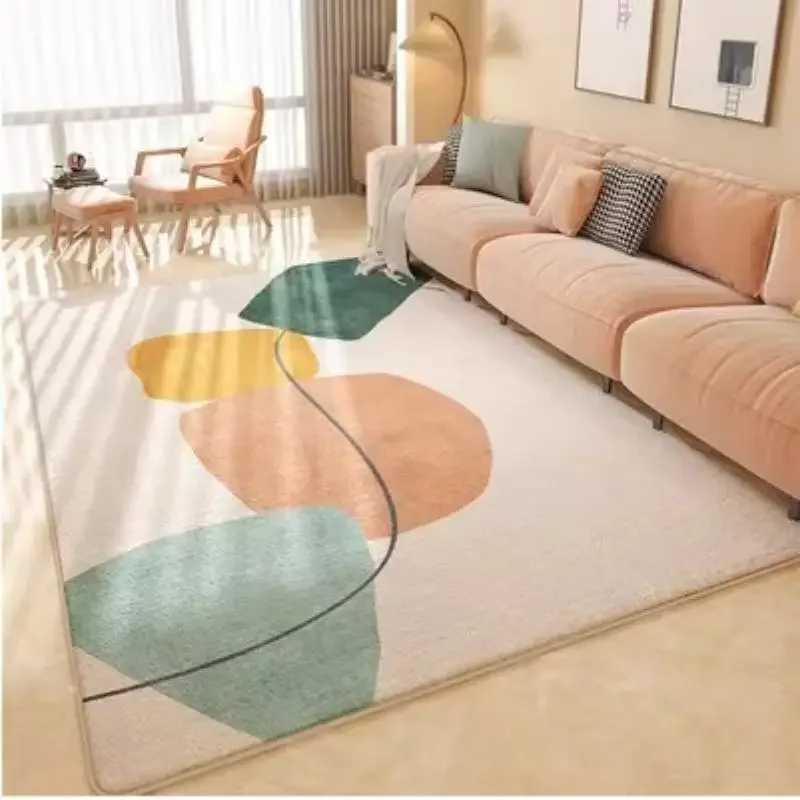 Morandi Light Luxury Premium Living Room Carpet Home Bedroom Nonslip Machine Washable Carpet C250913