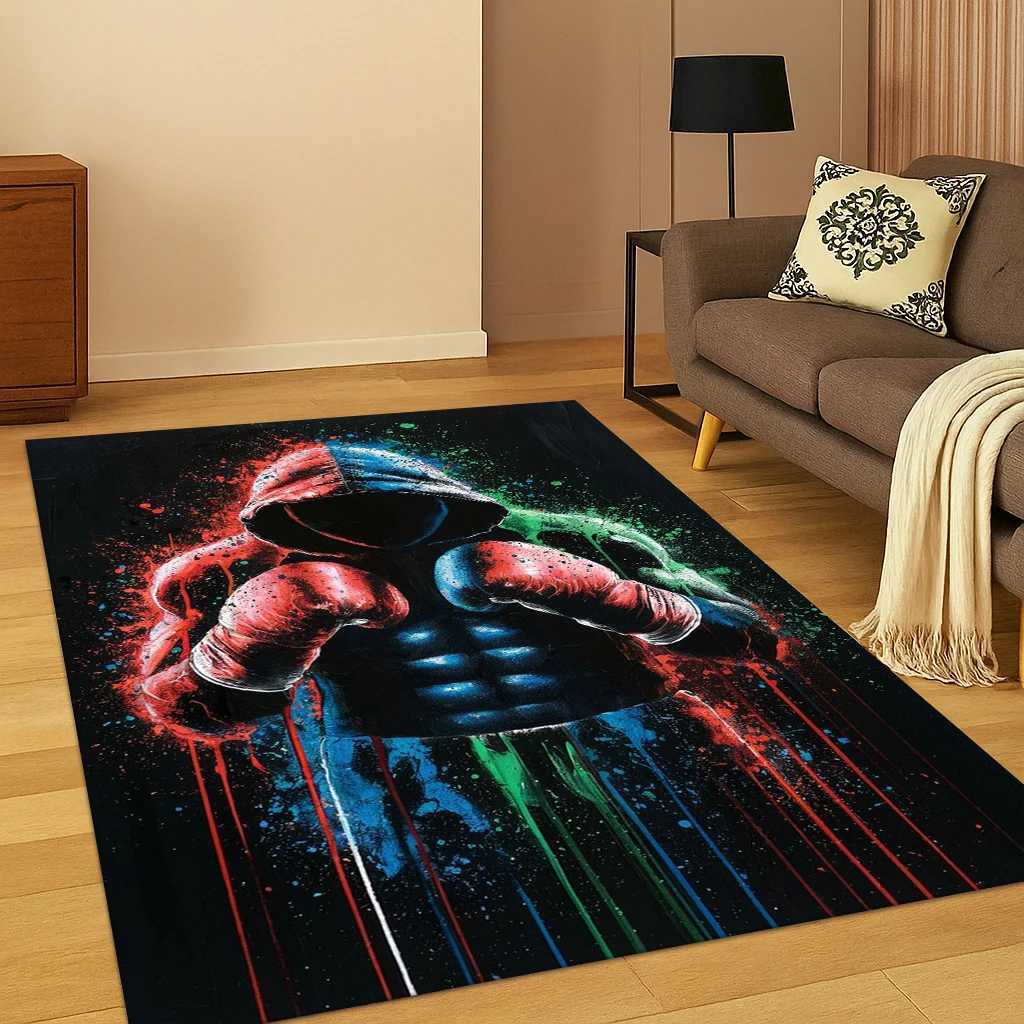 3D Boxing Gloves Boxer Fight Carpet Rug Mat for Home Bedroom Living Room Sofa Doormat Kitchen DecorKid Play Nonslip Area Rug C250913