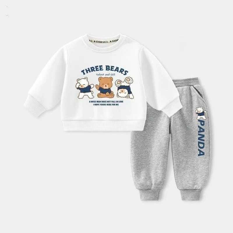 Baby Girl Clothes Set Autumn Kid Printed Sweatshirts Pullover Top and Pants 2pcs Suit Children Boys Fashion Tracksuits Outfits C2509131
