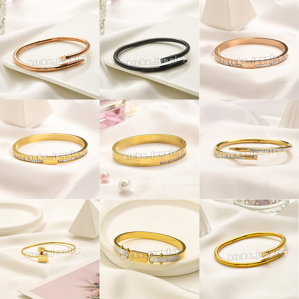 Classic designer bracelet fashion bracelet 18k stainless steel jewelry letter bracelet suitable for men and women with diamond bracelet birthday party daily wear