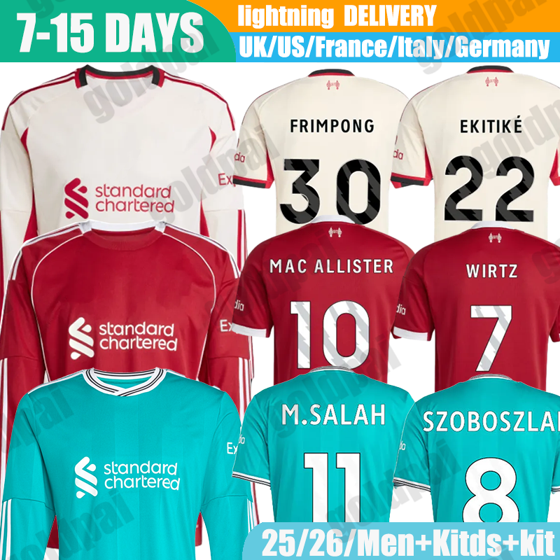 25 26 Season soccer jersey GRAVENBERCH #38 sleeves soccer FRIMPONG #30 football Mens Kids Kits 25 26