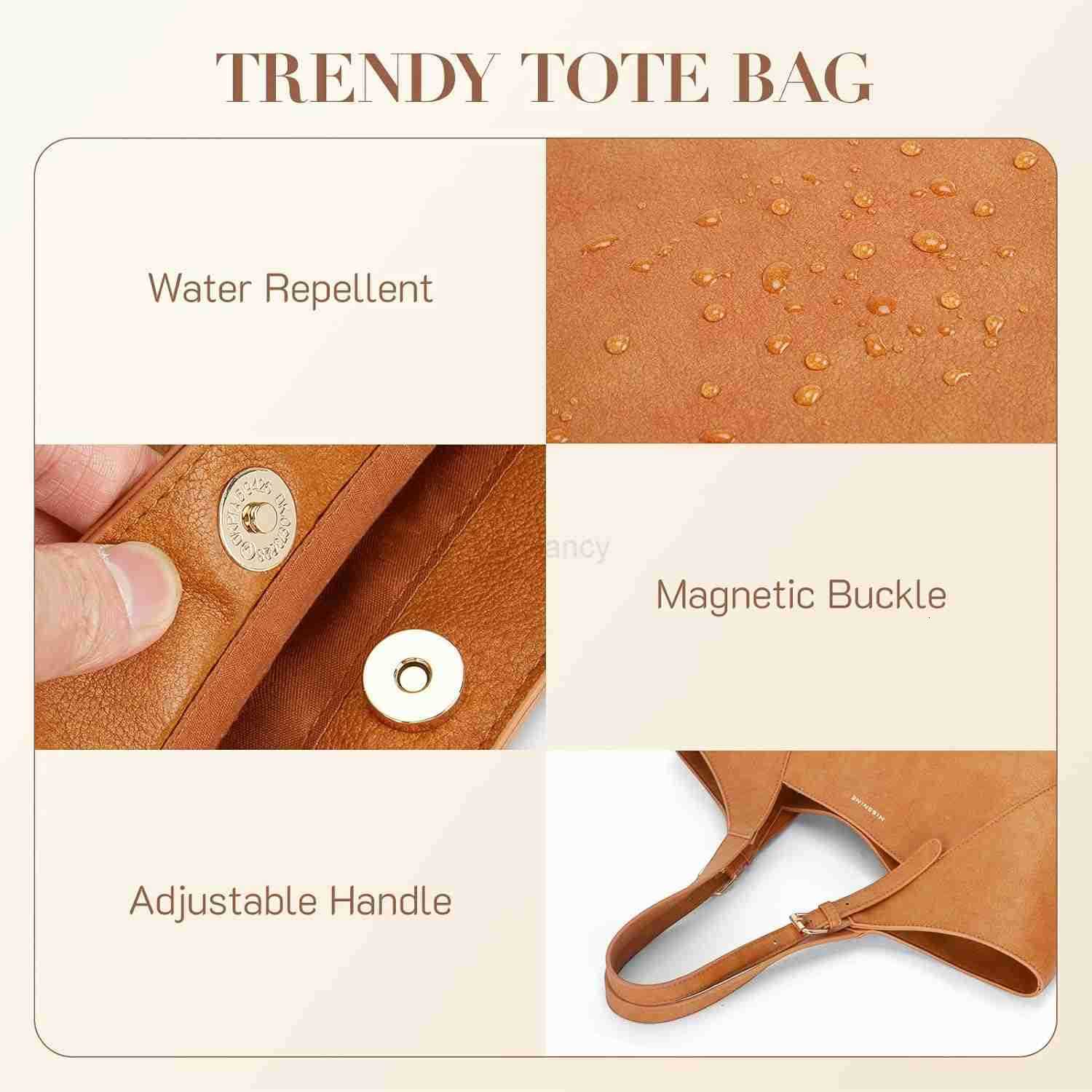 Large Tote Bag for Women Work Vegan Leather Purses for Women Ladies Travel Hobo Handbag with Adjustable TophandleW250913