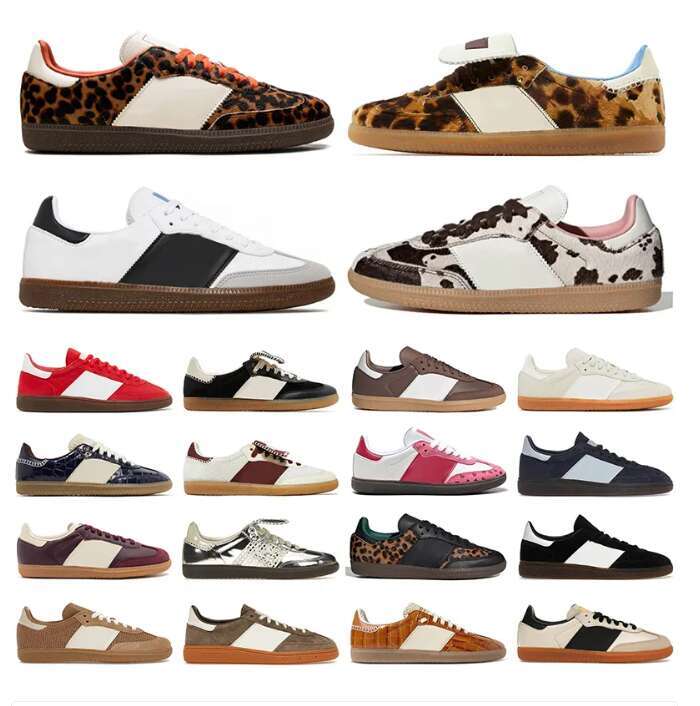 Top Quality Leopard Mens Womens Cow Print Trainers Black White Brown Navy Blue Sier Designer Shoes For Man Woman Sport Sneakers Animal patterns leather