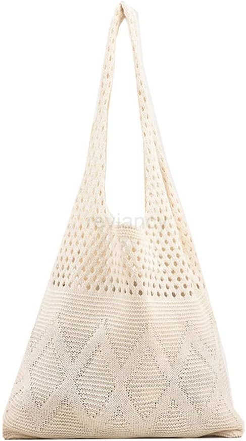 Crochet HandBags Hobo Knitted Tote Bag Aesthetic Summer Purses for Women Crochet Beach HandbagW250913