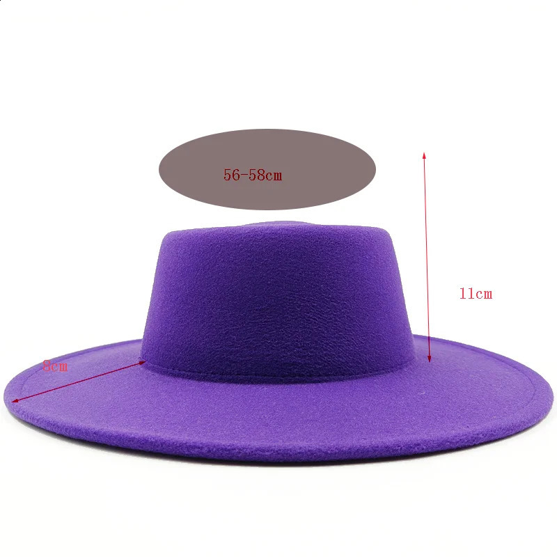 Pink fedora hat 8cm concave convex top womens jazz hat mens classic flat top fedora hat classic 250912