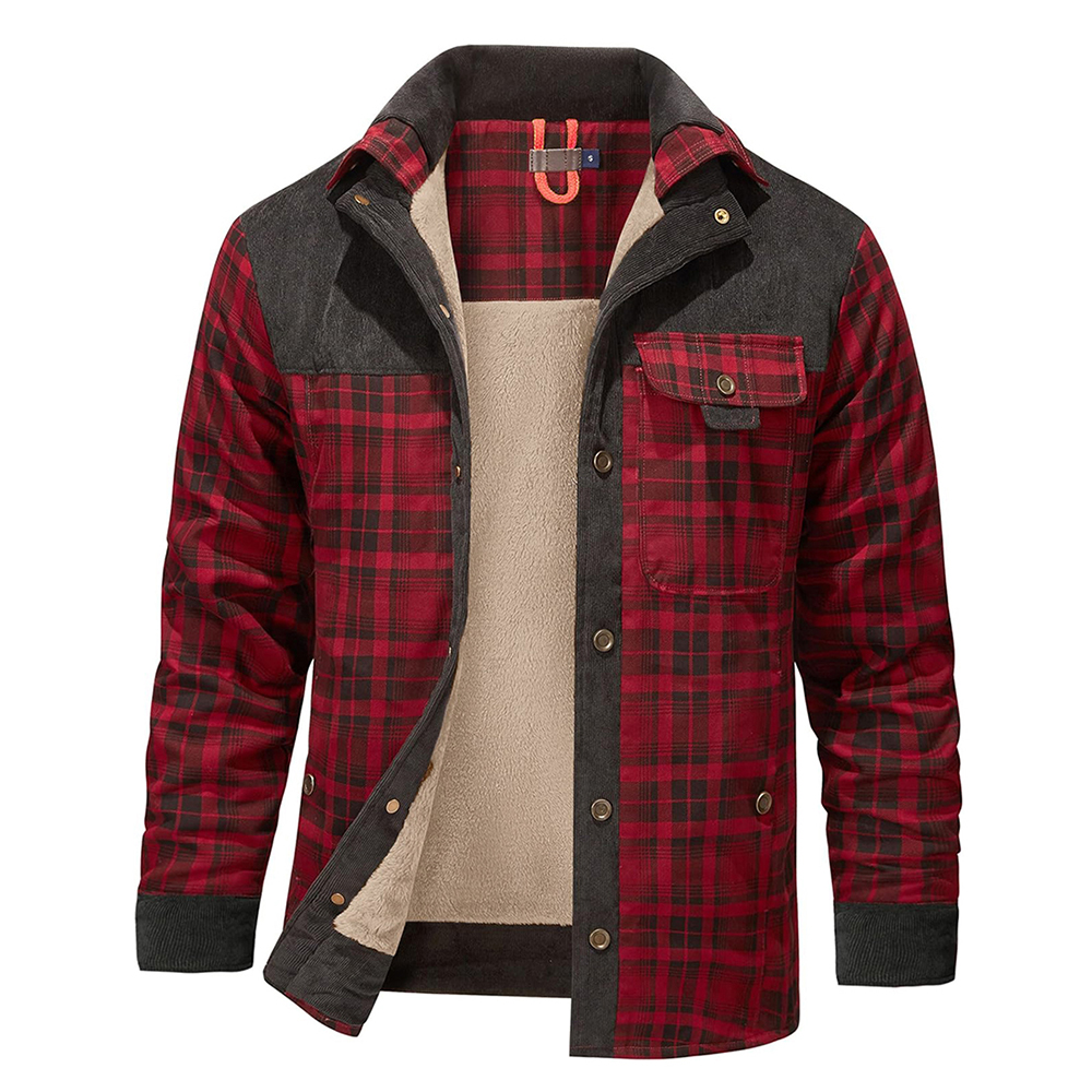 Men Plaid Shirt Warm 2025 New Autumn and Winter Flannel Long-Sleeved Shirts Casual Fashion Plaid Mens Jackets