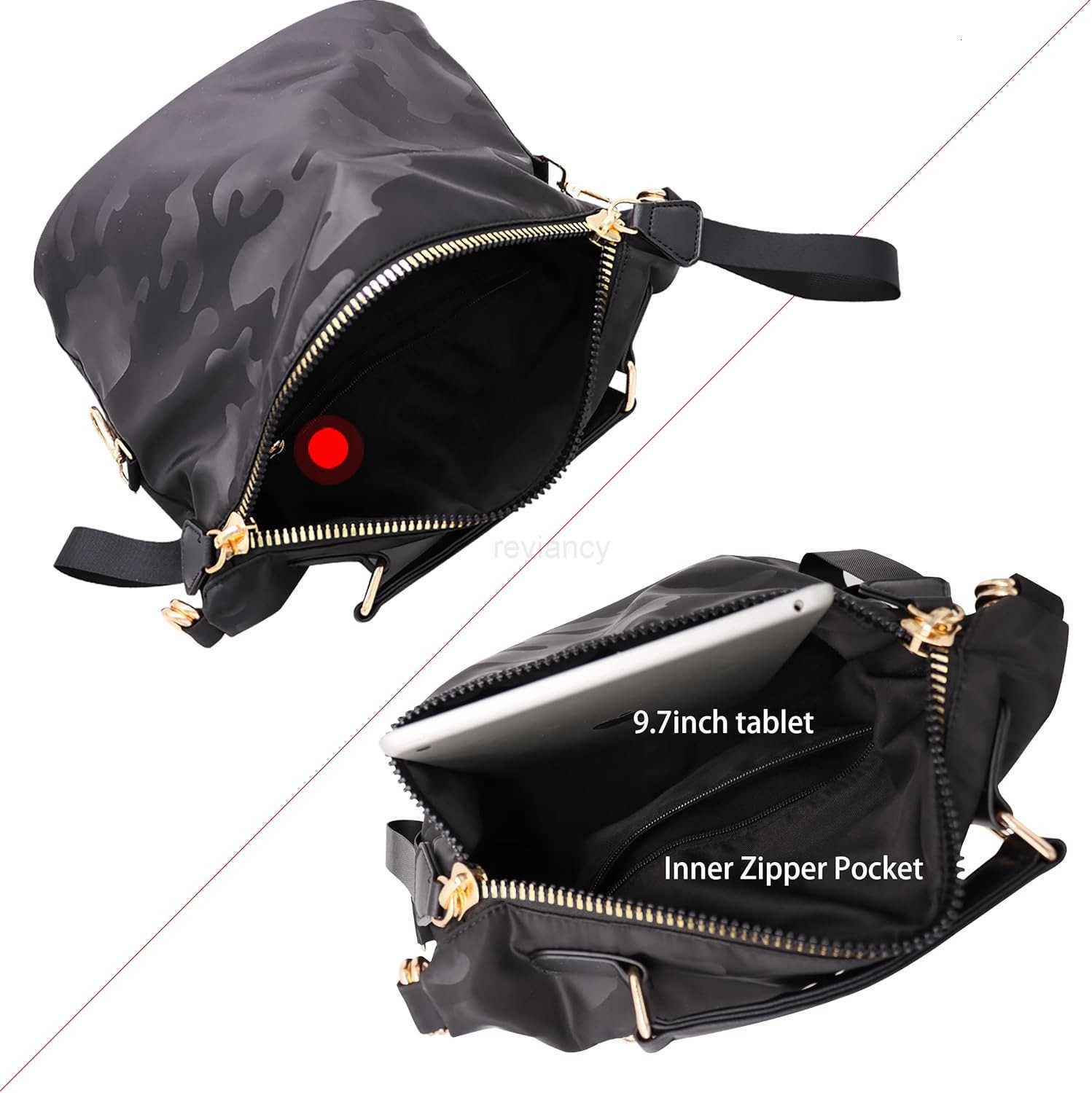 Women Nylon Handbag Antitheft Casual Lightweight Travel Shopping Shoulder Bag Crossbody BagW250913