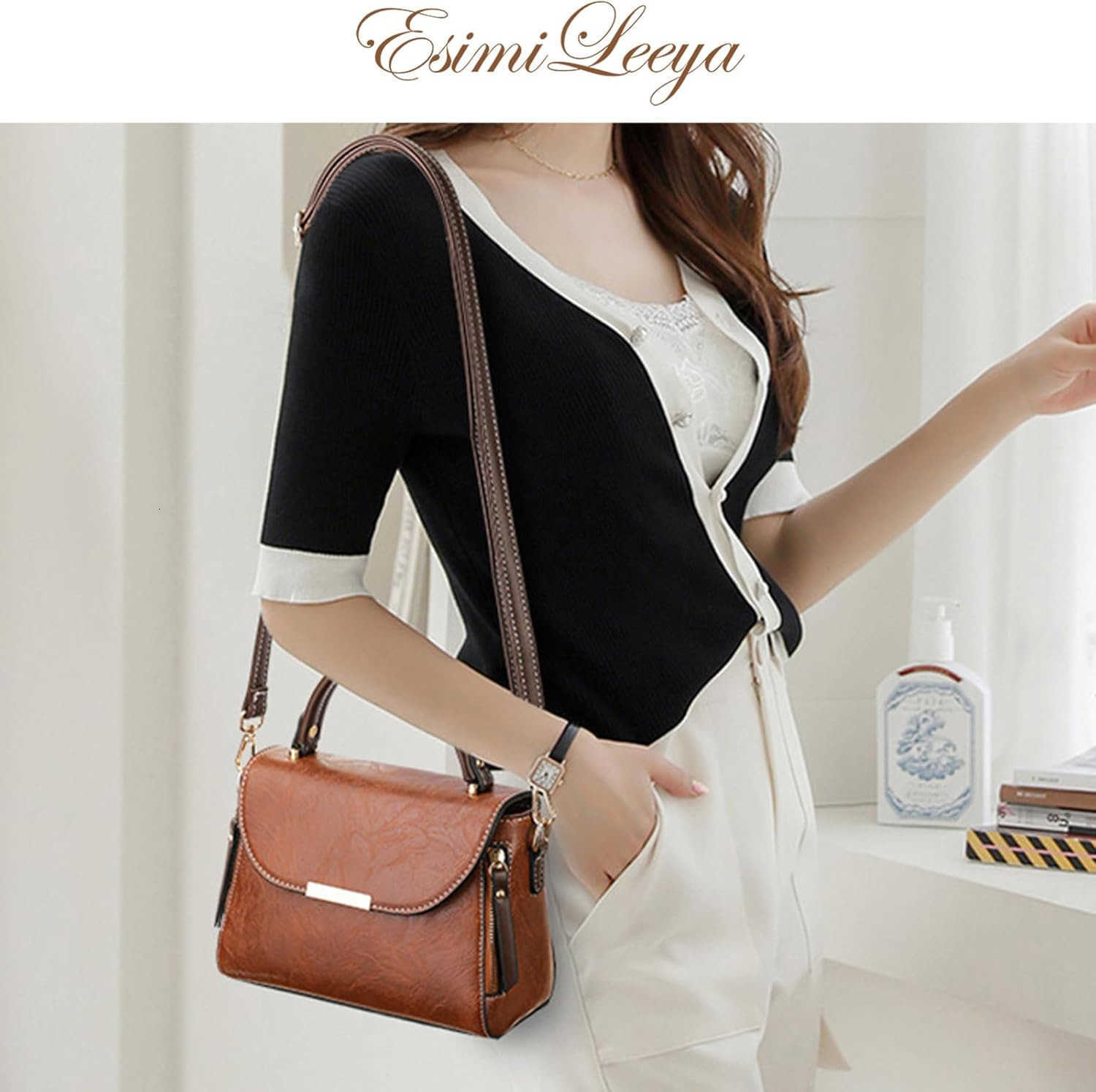 Small Satchel Purses for Women with Top Handle Womens Crossbody Shoulder HandbagsW250913