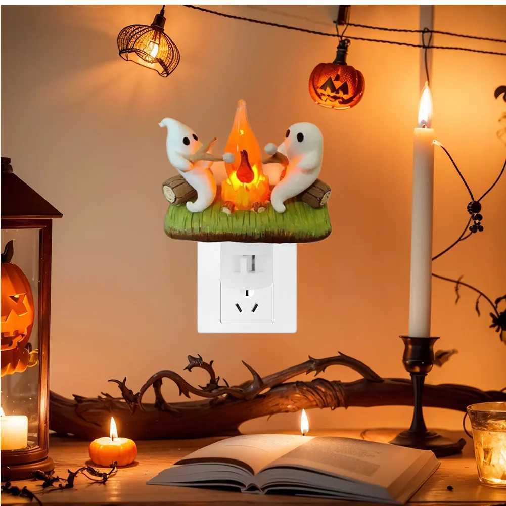 Bonfire flashing night lights Halloween ghost bonfire night lights Bonfire wall Led lights Room decoration boys girls men women C250913