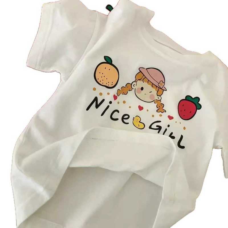Pure Cotton Summer New Style Baby Girl Children's Short Sleeve T-Shirt Versatile Base Shirt Trendy Top for Toddlers and Young Girls