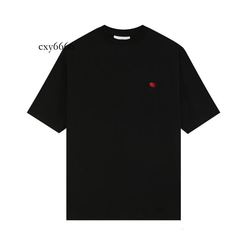 Amity Mens Designer T Shirt Embroidered Pattern Amily T-Shirt Trendy Fashion Casual Loose Couple Style High Quality Cotton Comfortable Oversized T Shirts 66D