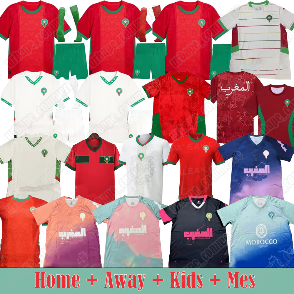 24 25 26 morocco soccer jerseys shirts HAKIMI2 ZIYECH HARIT BRAHIM SAISS EN-NESYRI DIAZ AMRABAT BOUNOU 2024 2025 2026 football Home Away Training Kids Kit uniform