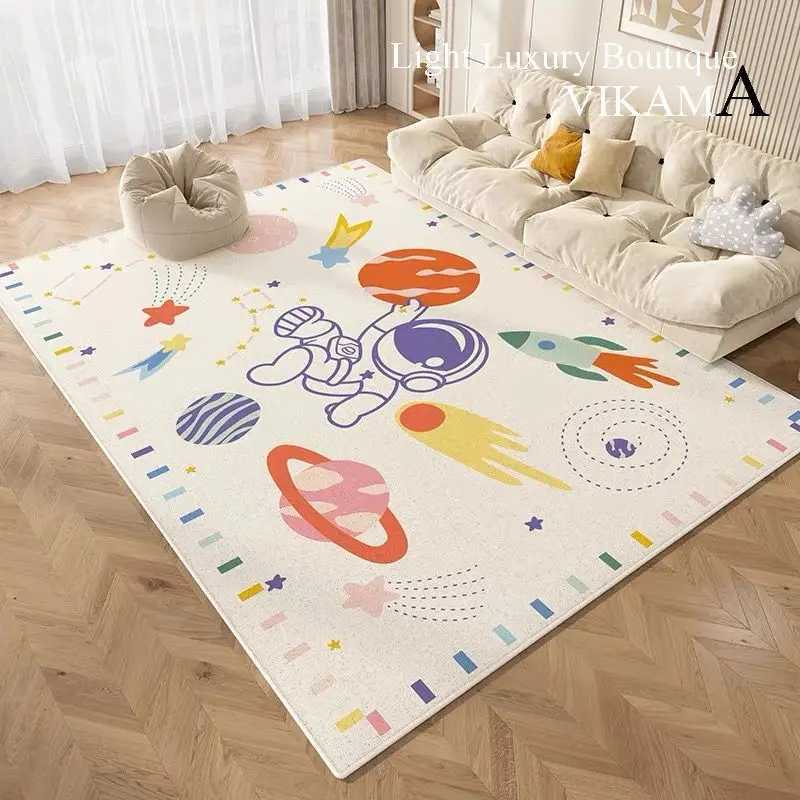 Vikamar Cartoon Style Living Room Crystal Velvet Carpet Bedroom Antidirt Carpet Antislip Absorbent Carpet C250913