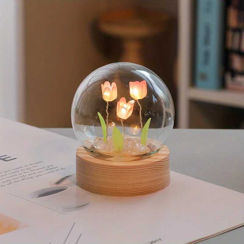 DIY Tulip Night Light Suitable for Room Decoration Desk Decoration and Couple Birthday Gifts C250913